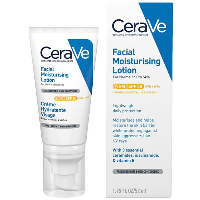 CeraVe AM Facial Moisturising Lotion SPF50 52ml