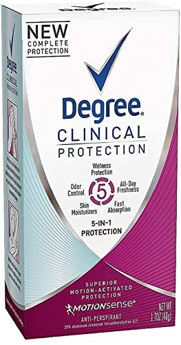 Degree Clinical Protection 5-in-1 Antiperspirant Deodorant for Men 1.7 oz Pack of 5