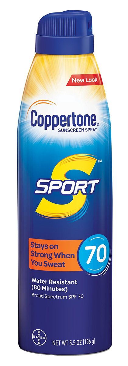 Coppertone Continuous Sport Sunscreen Spray SPF 70, 5.5oz 2-Pack