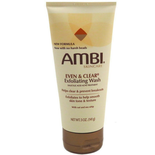 Ambi Even & Clear Exfoliating Wash - 5 oz Pack of 2