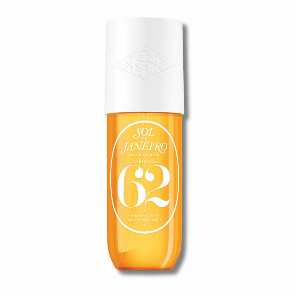 Sol de Janeiro Cheirosa 62 Perfume Mist in a 240ml spray bottle, featuring a fragrant body care product with a sleek design.