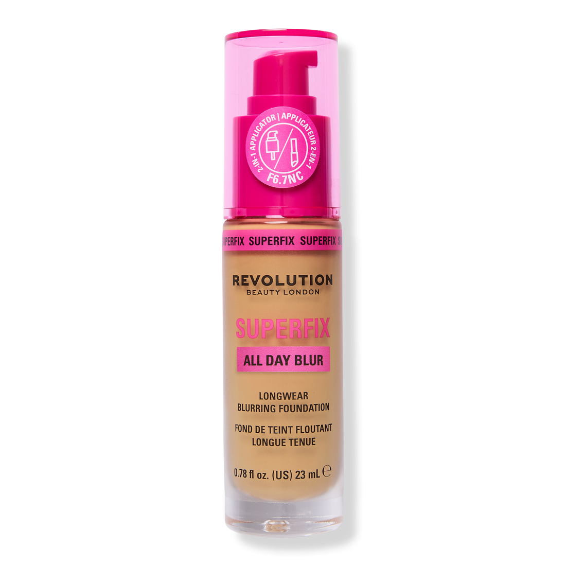 Revolution Beauty Superfix Blur Longwear Foundation in 23ml with smooth, even skin finish and lightweight makeup coverage