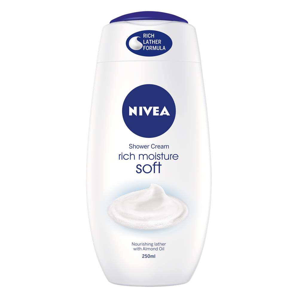 NIVEA Shower Cream Gel Rich Moisture Soft 250ml