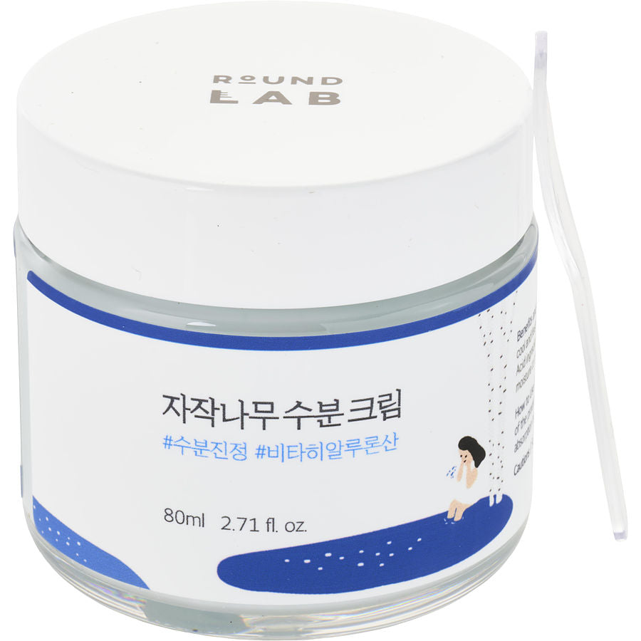 Round Lab Birch Juice Cream in 80ml jar, a K-Beauty skincare product with a white and green packaging design.