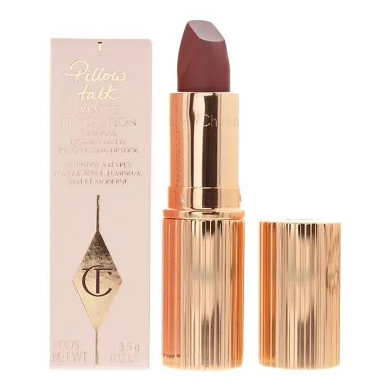 Charlotte Tilbury Matte Revolution lipstick in 3.5g with sleek packaging and the lipstick bullet visible.