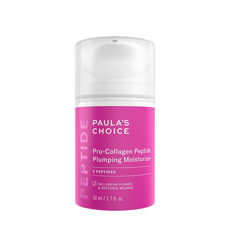Paula's Choice Pro-Collagen Peptide Plumping Moisturiser in 50ml jar, hydrating face cream with collagen-boosting formula.