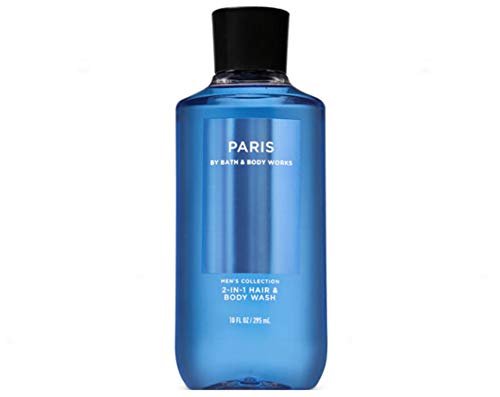 Bath & Body Works Paris for Men 2-in-1 Hair and Body Wash bottle, 10 fl oz, men's grooming product with sleek packaging