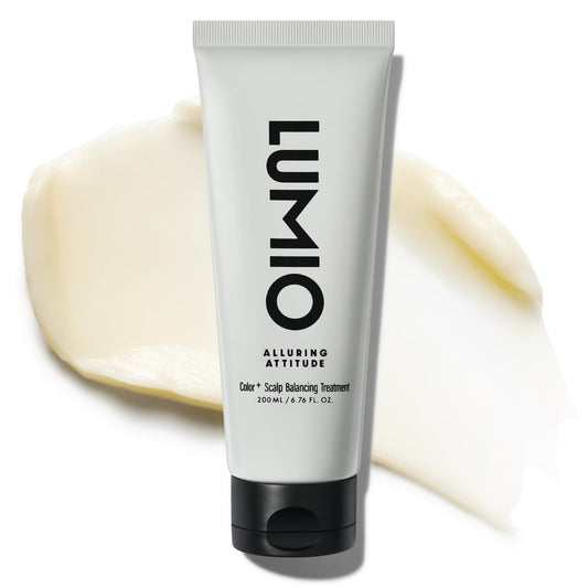 LUMIO Color+ Scalp Treatment for color-treated hair in a 6.76 fl oz bottle, featuring a sleek design and applicator tip.