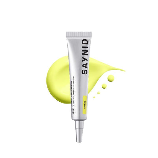 SAYNID Retinal Firming Booster Cream 15ml skincare jar with a sleek design and label, showcasing the product for facial skin tightening.