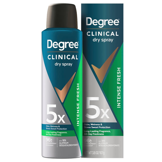 Degree Clinical Strength Antiperspirant Deodorant Intense Fresh Dry Spray 96-Hour 3.8 oz