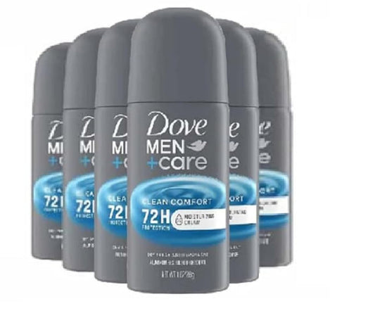 Dove Men+Care Clean Comfort Antiperspirant Dry Spray Travel Size 1 oz Pack of 6