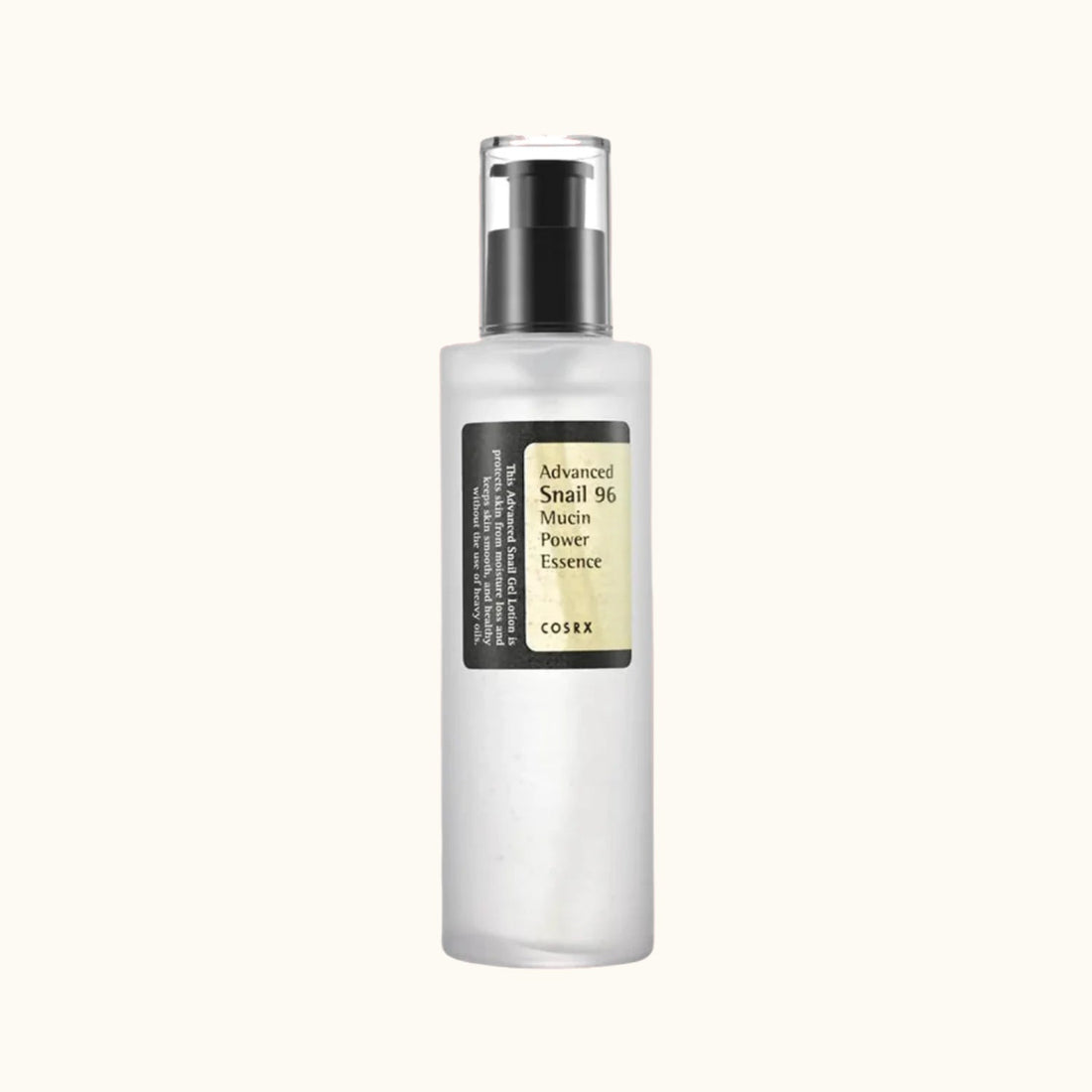 COSRX Advanced Snail 96 Mucin Power Essence in 100ml bottle, K-Beauty skincare with nourishing snail mucin for hydration and skin repair.