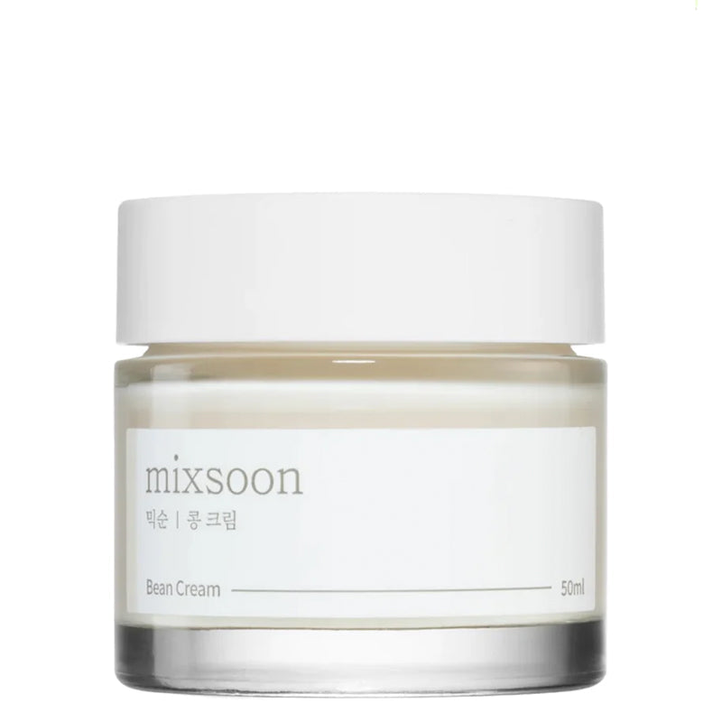 Mixsoon Bean Cream K-Beauty product in 50ml jar, smooth white cream with a clean, minimalist packaging design.