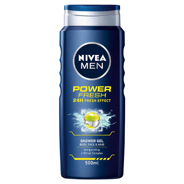 NIVEA Men Fresh Power Shower Gel 500ml