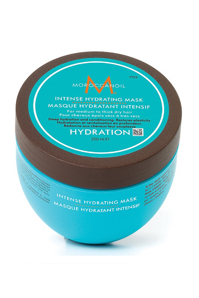 Moroccanoil Intense Hydrating Mask in 250ml jar, nourishing hair treatment with argan oil for deep hydration and shine.