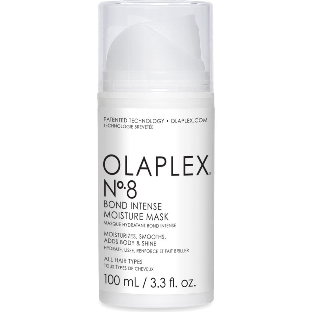 Olaplex No.8 Bond Intense Moisture Mask in a 100ml jar, a hair treatment for nourishing and hydrating damaged hair.