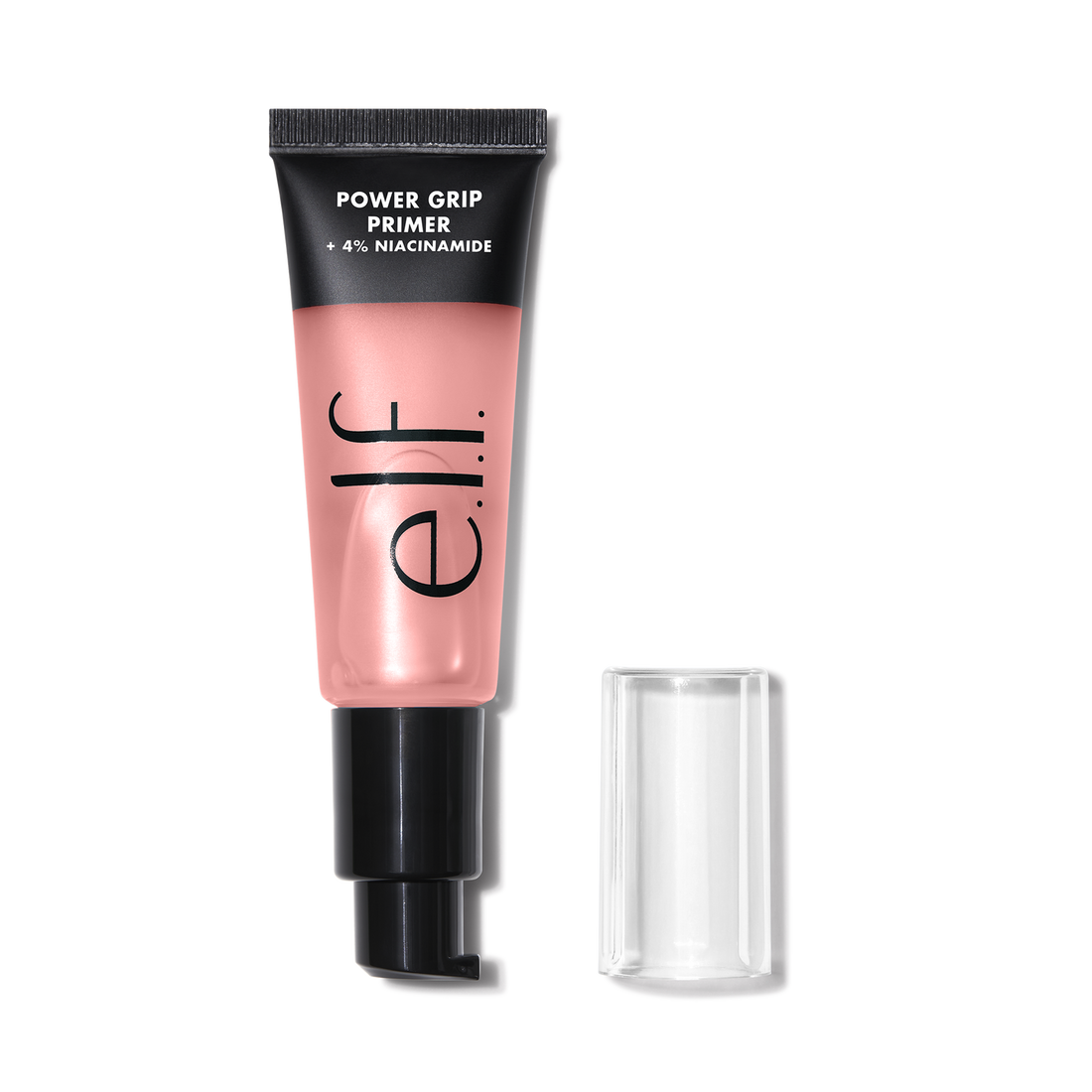 e.l.f. Cosmetics Power Grip Primer with Niacinamide in a 24ml tube, showing the makeup primer bottle with branding.